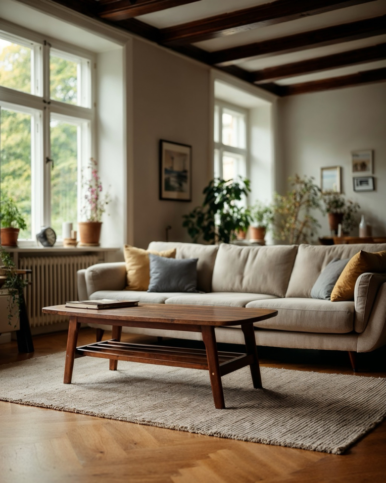 Soittopöytä 'Créme' - Pähkinä