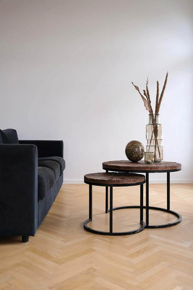 Rustikkoinen kahvipöytä 'Luc' - Ruskea