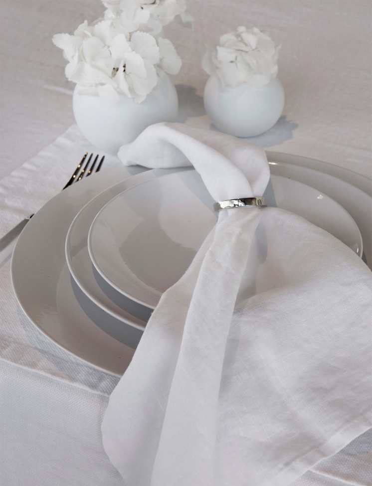 Servettirenkaat 'Vasa' Pyöreä 4,7cm - Harmaa