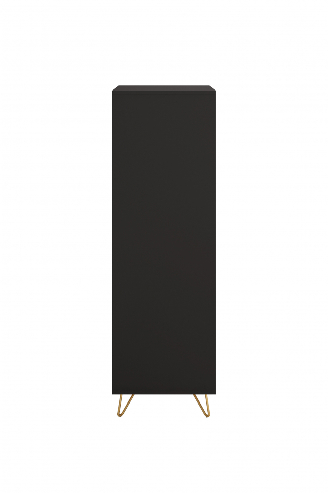 Vaatekaappi 'Elle' - Musta/Kulta