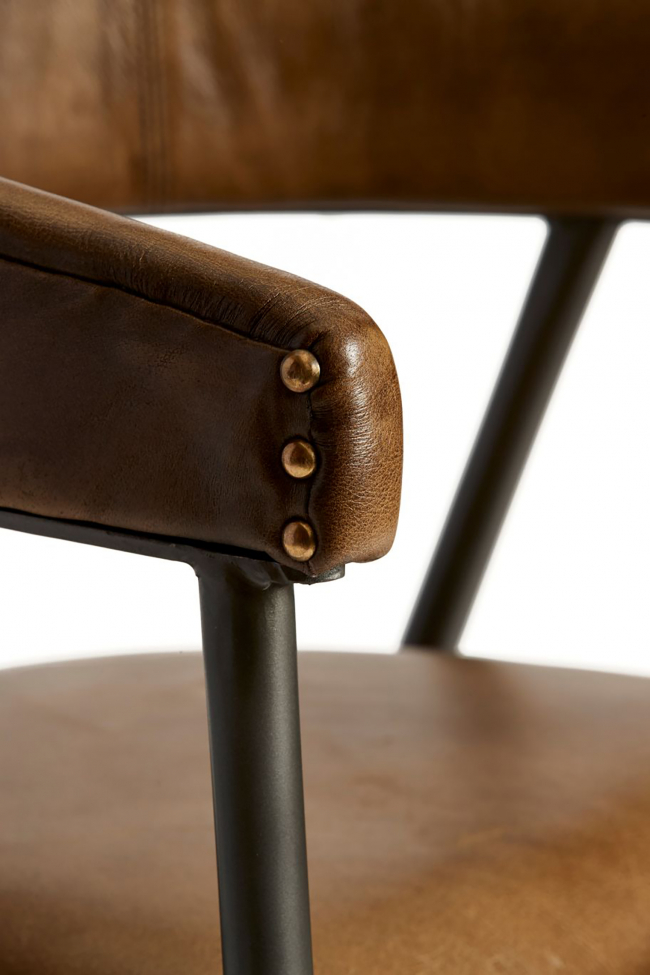 Tuoli 'London' - Patina Ruskea/Nahka