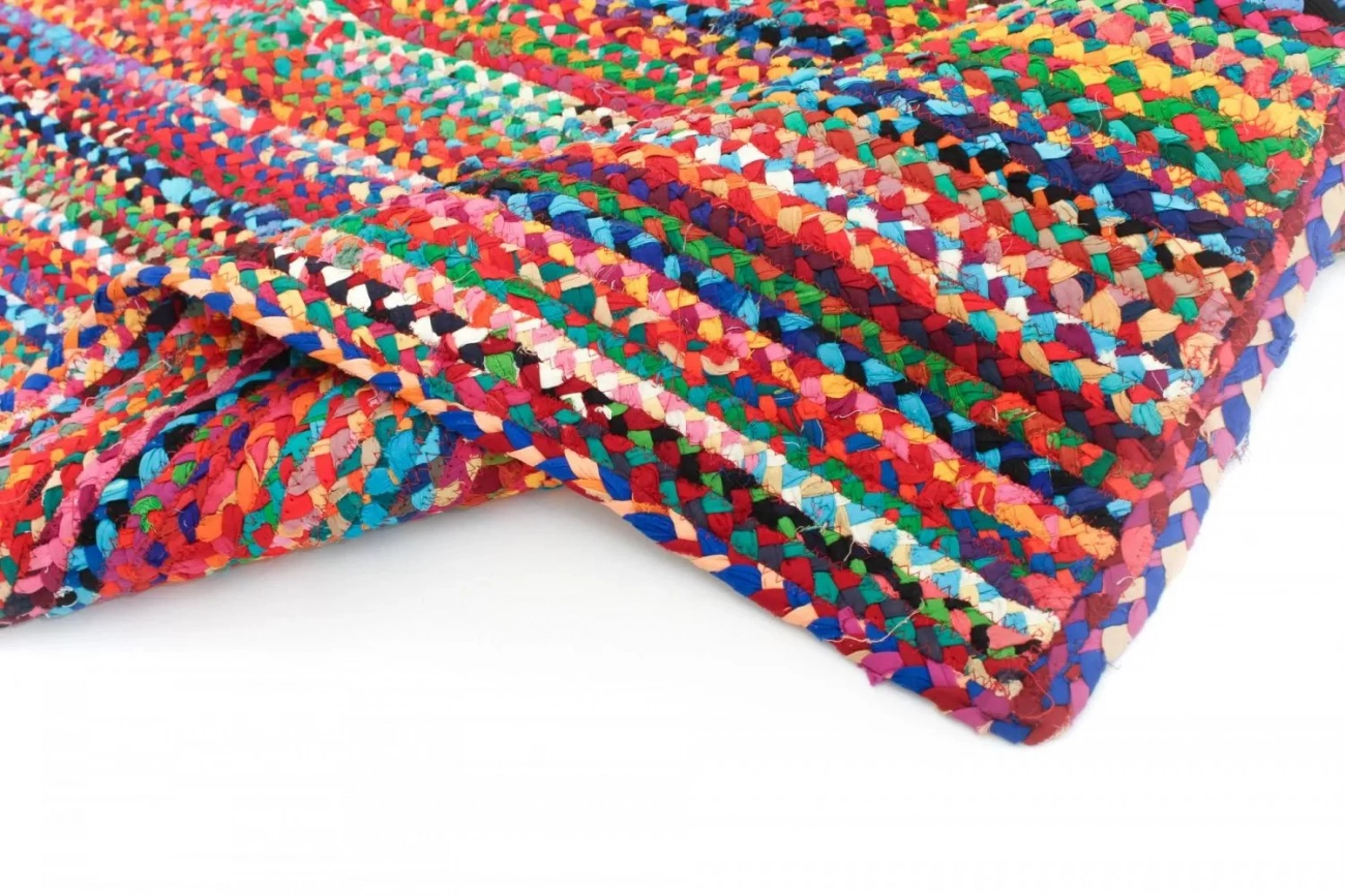 Räsymatto 'Flätan' - Monivärinen