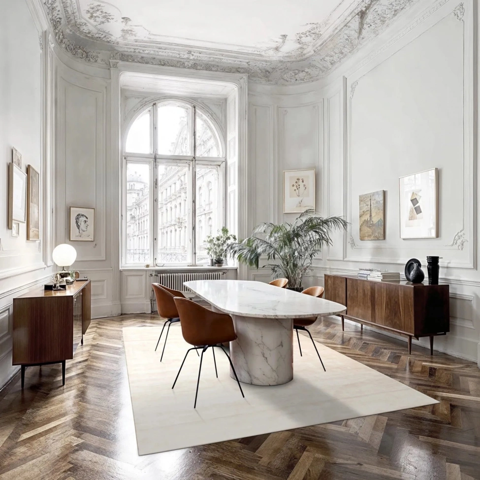 Viskoosimatto 'Jodhpur' - Vaaleanbeige