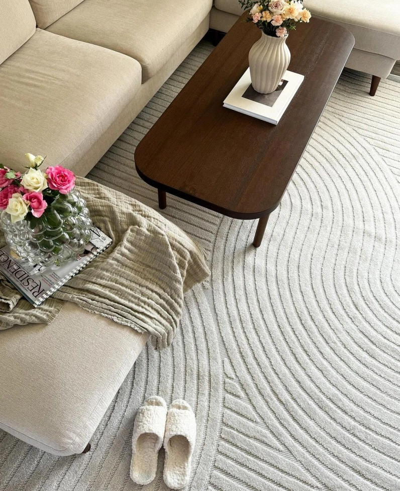 Nukkamatto 'Shaggy Indoor-Outdoor' - Cream