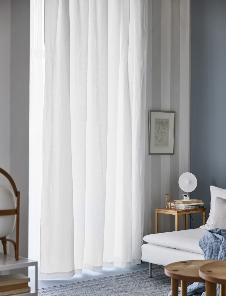 Verho 'Sunrise' 140x290 - Valkoinen