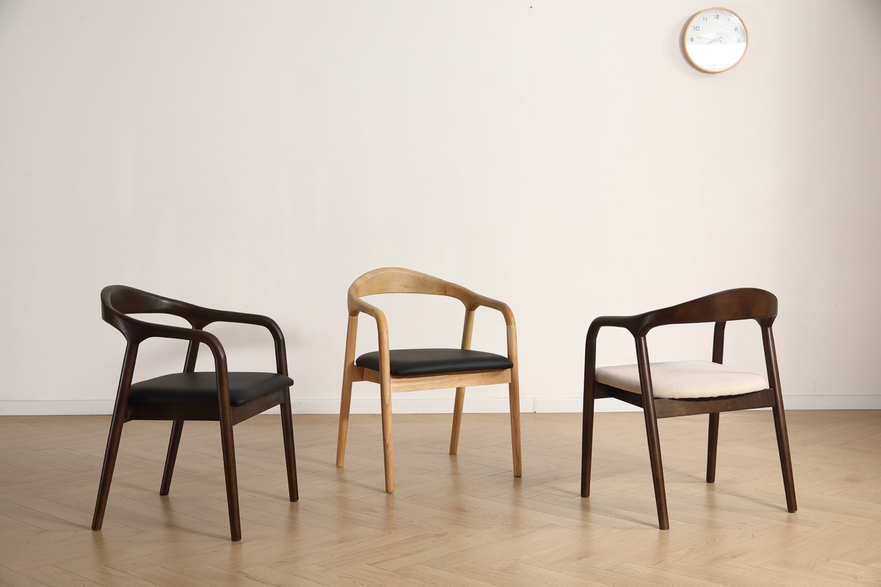 Käsinojatuoli 'Aspa' - Tummanruskea/Beige