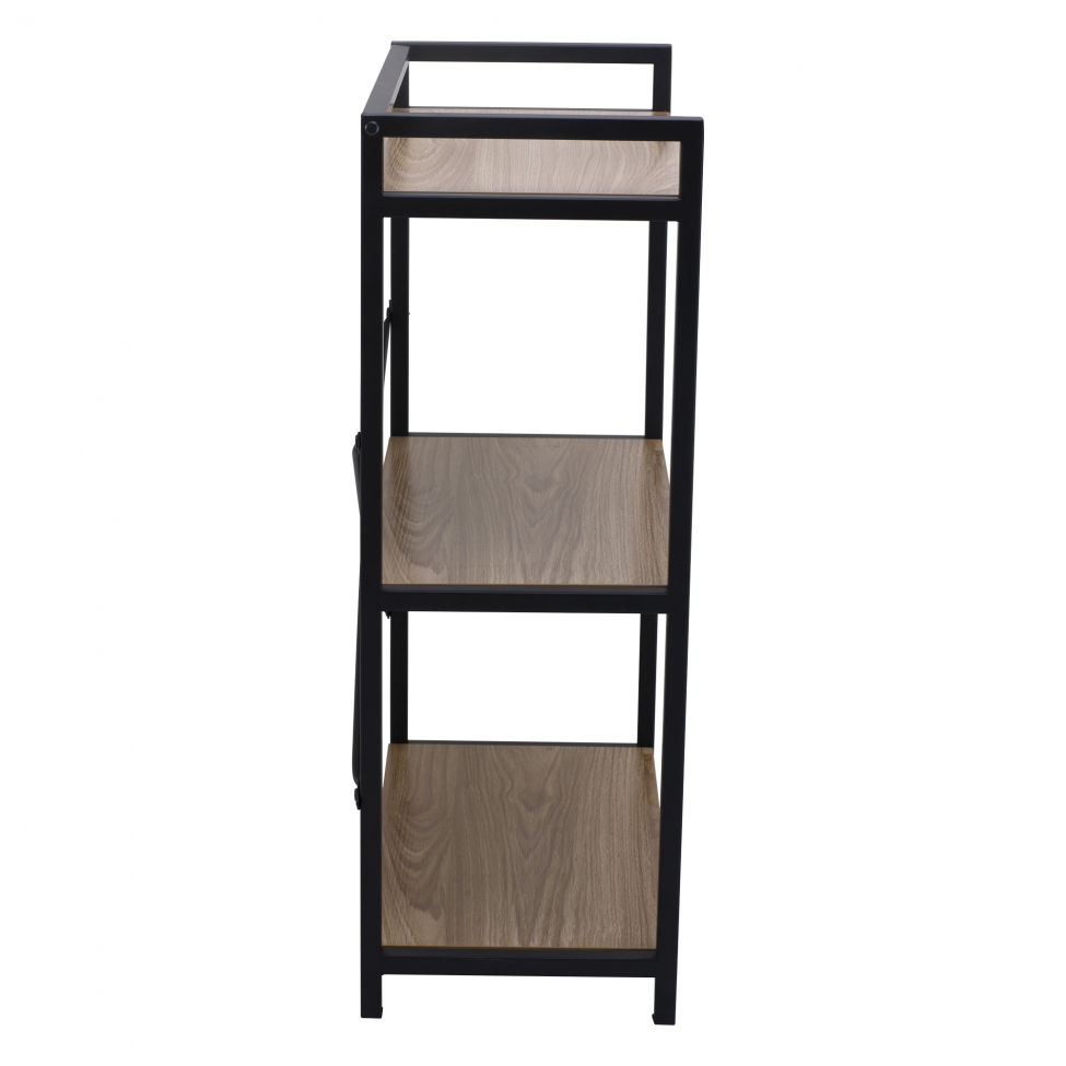 Hylly 'Tre' - Musta/Puu