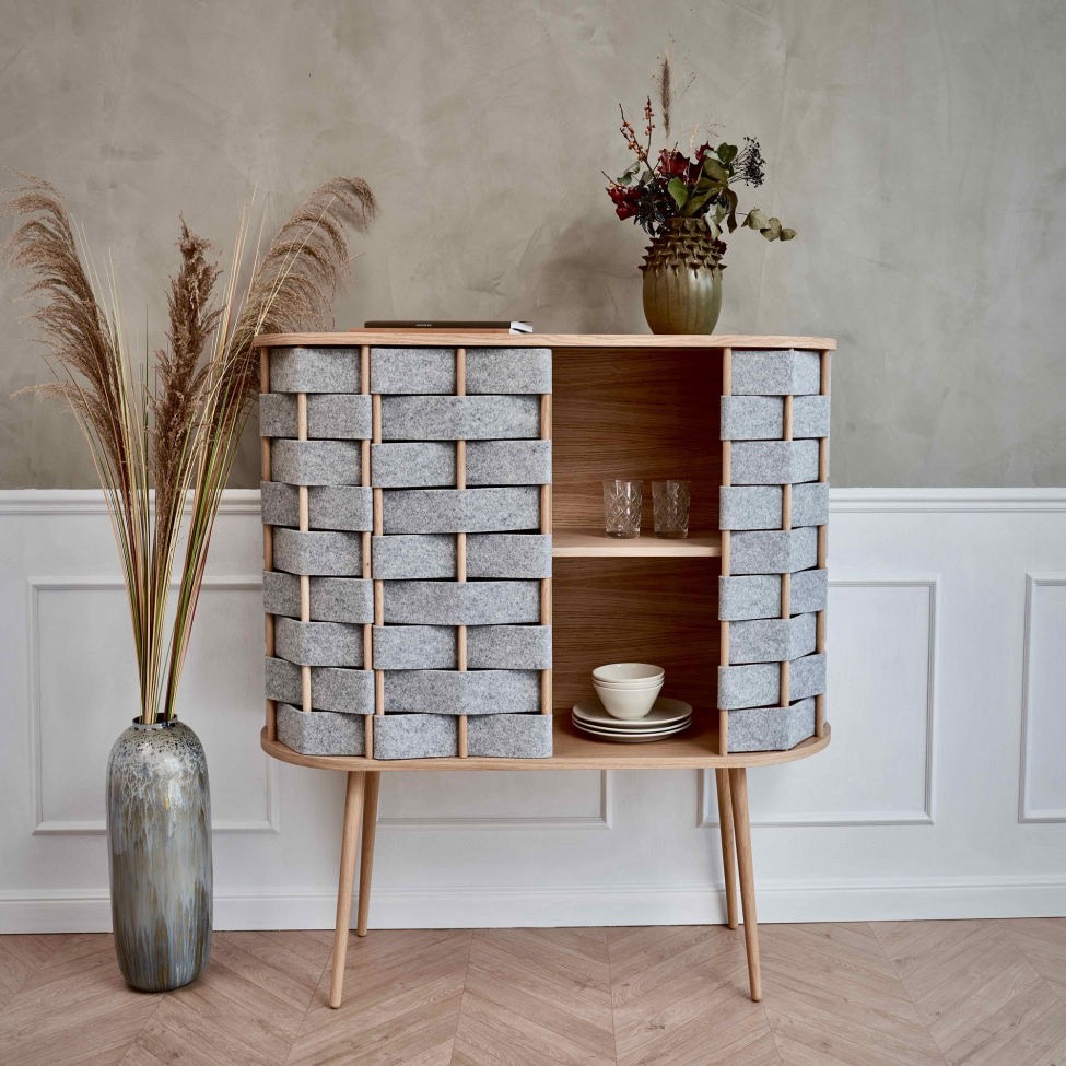 Lipasto 'Felt' 120cm - Luonnonvärinen/Harmaa