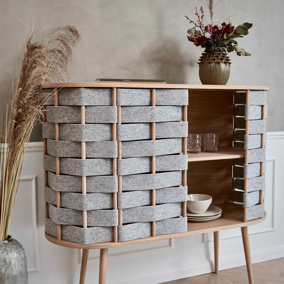 Lipasto 'Felt' 120cm - Luonnonvärinen/Harmaa