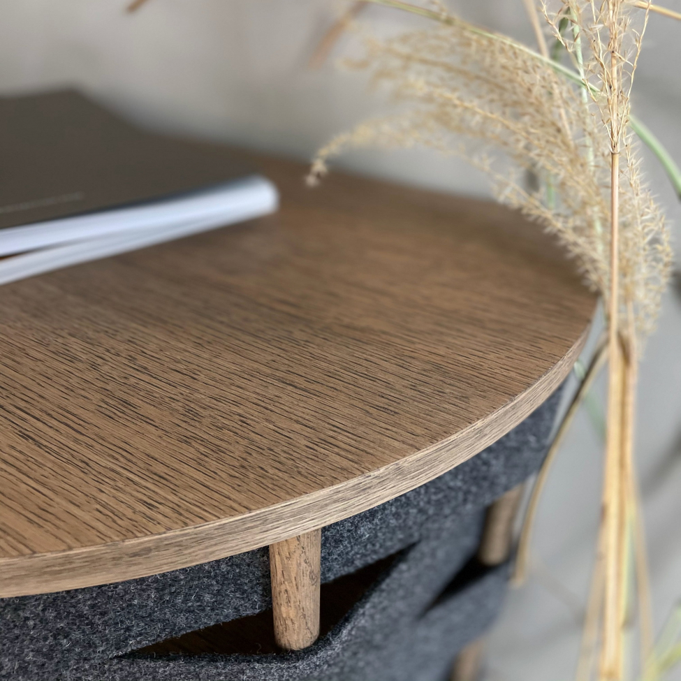 Lipasto 'Felt' 120cm - Luonnonvärinen/Tummanharmaa