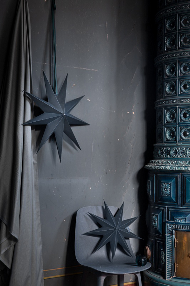 Adventtähti 'Boris' - Tummanharmaa