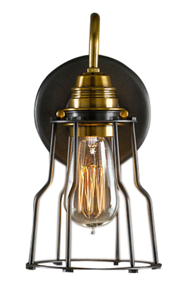 Seinävalaisin Vintage - Messinki/Teräslanka