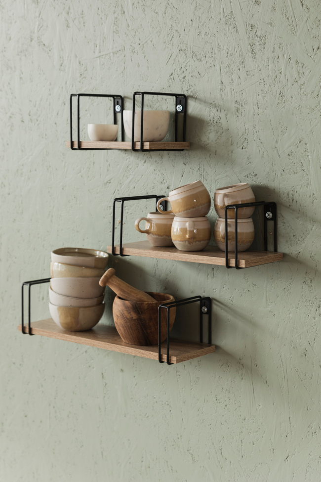 Seinähyllyt 'Square' 3 pakkausta - Tammi