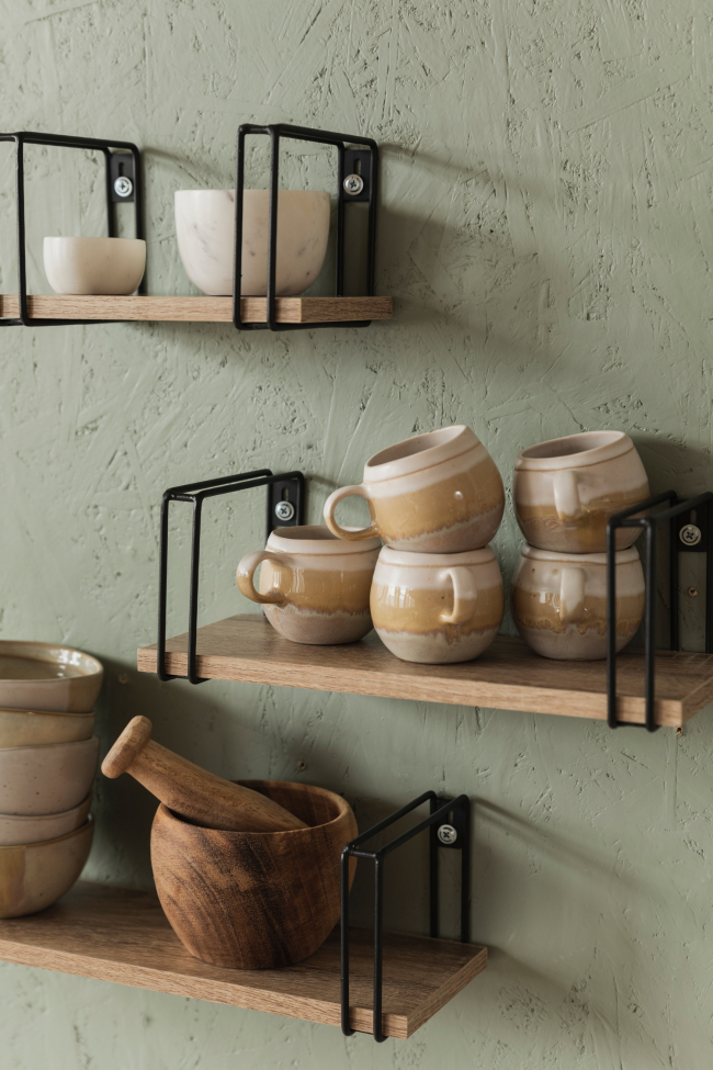 Seinähyllyt 'Square' 3 pakkausta - Tammi