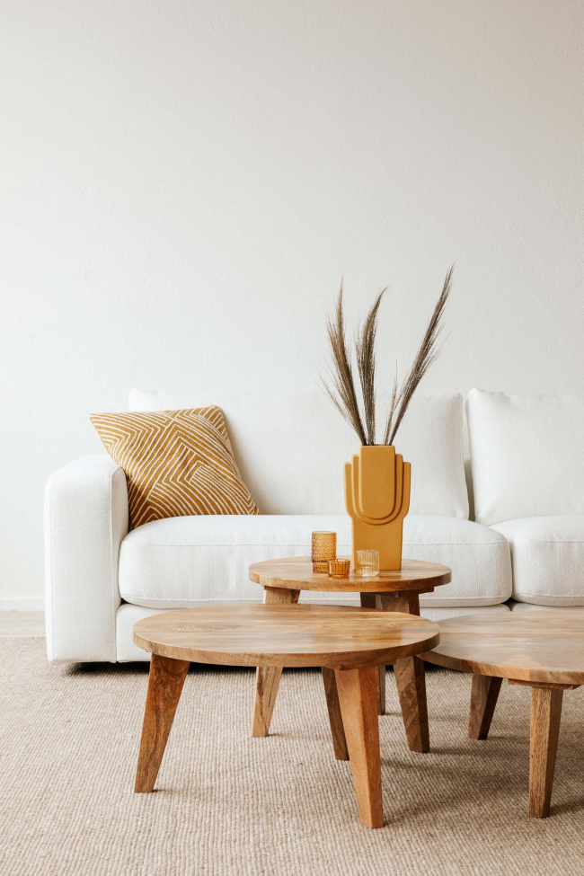 Soittopöytä Vintage Pyöreä 65cm - Luonto