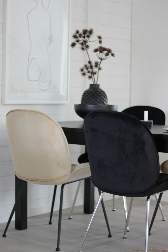 Tuoli 'Lux' - Musta/Hopea