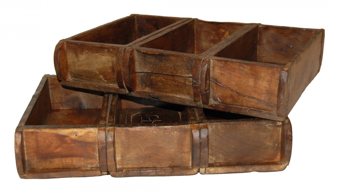 Laatikko Vintage 3 lokeroa - Puu