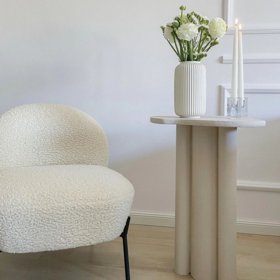 Tuoli 'Gori' - Valkoinen/Teddy