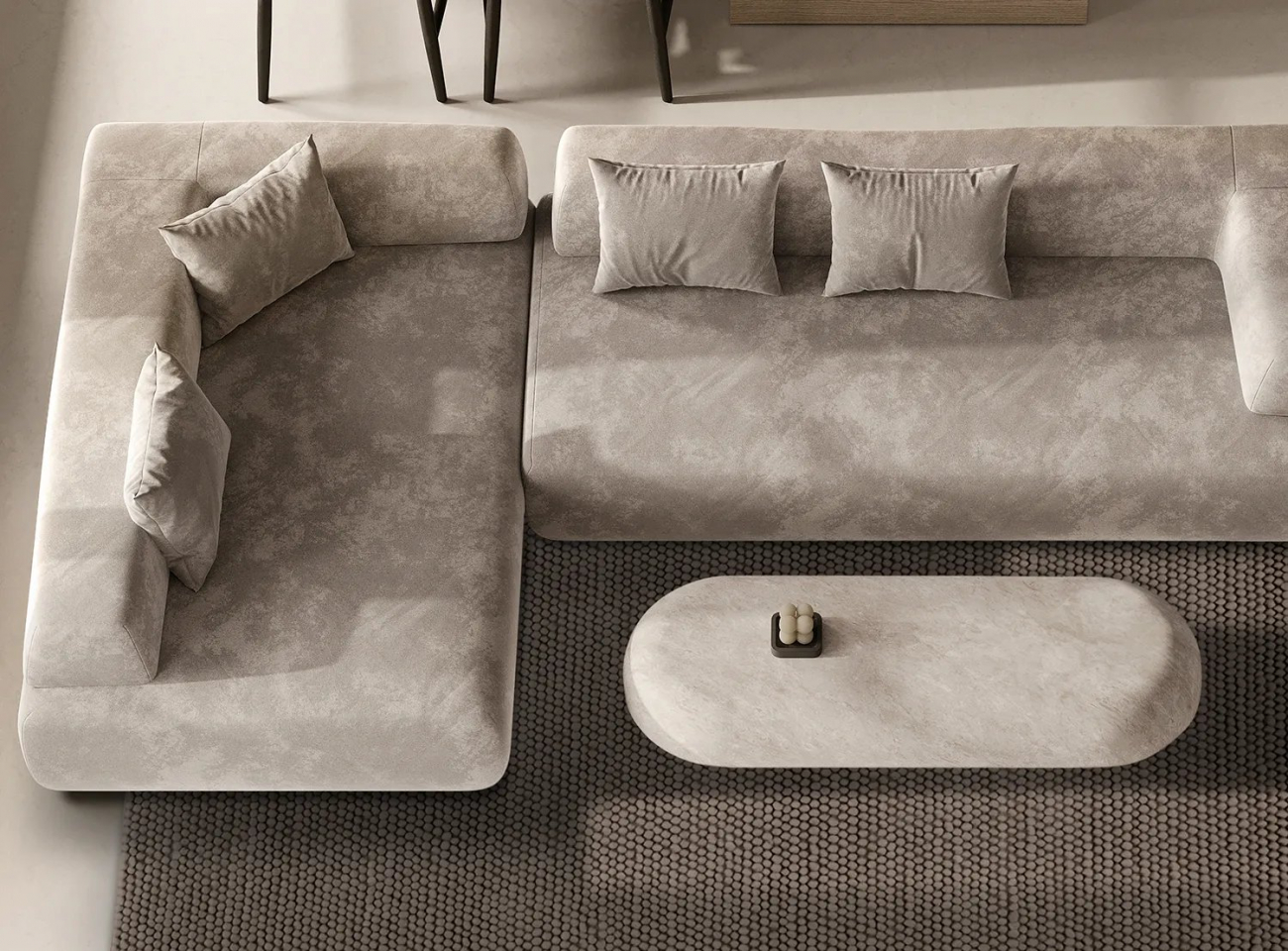 Villamatto 'Avafors Wool Bubble' 240x240cm - Ruskea