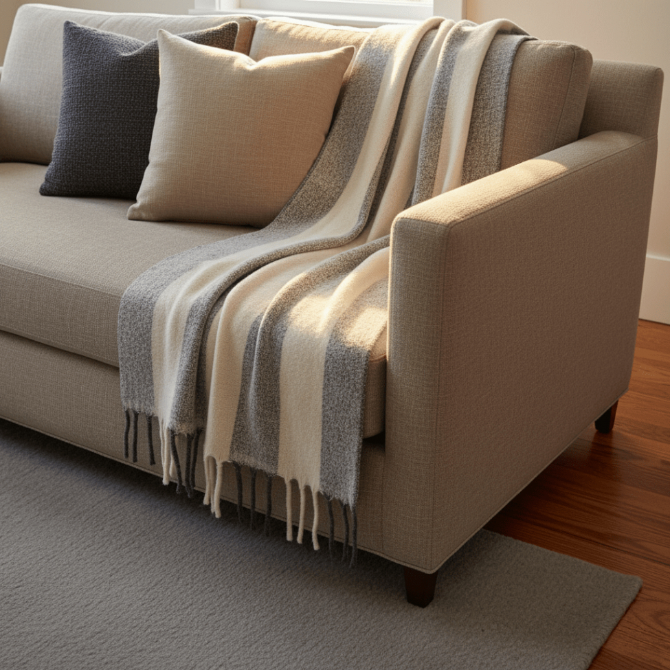 Ruutu 'Beatriz Stripe' 130x170cm - Musta/valkoinen