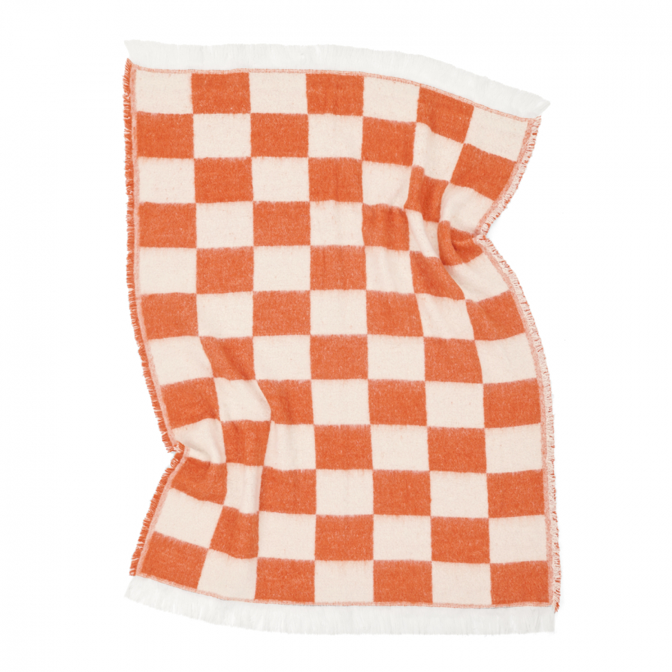 Ruutu 'Audrey Check' 130x170cm - Vaaleanpunainen/valkoinen