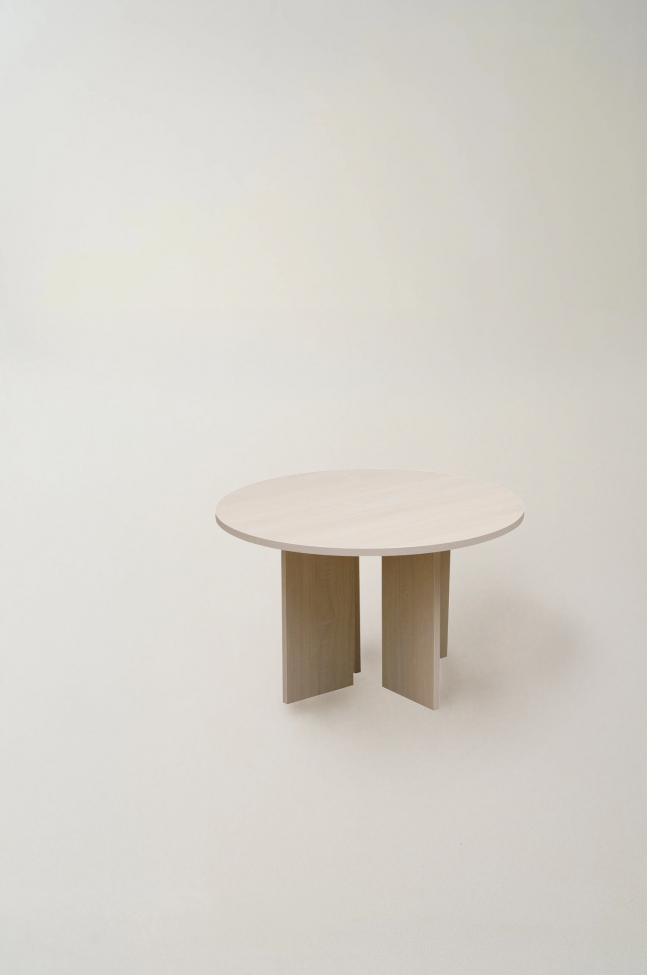 Pöytä 'Créme' Pyöreä 75cm - Valkopigmentoitu