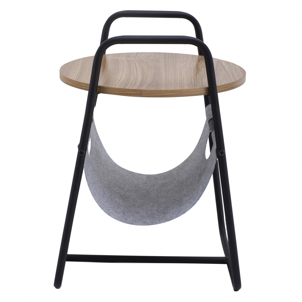 Sivupöytä 'Tidningsställ' - Musta/Puu