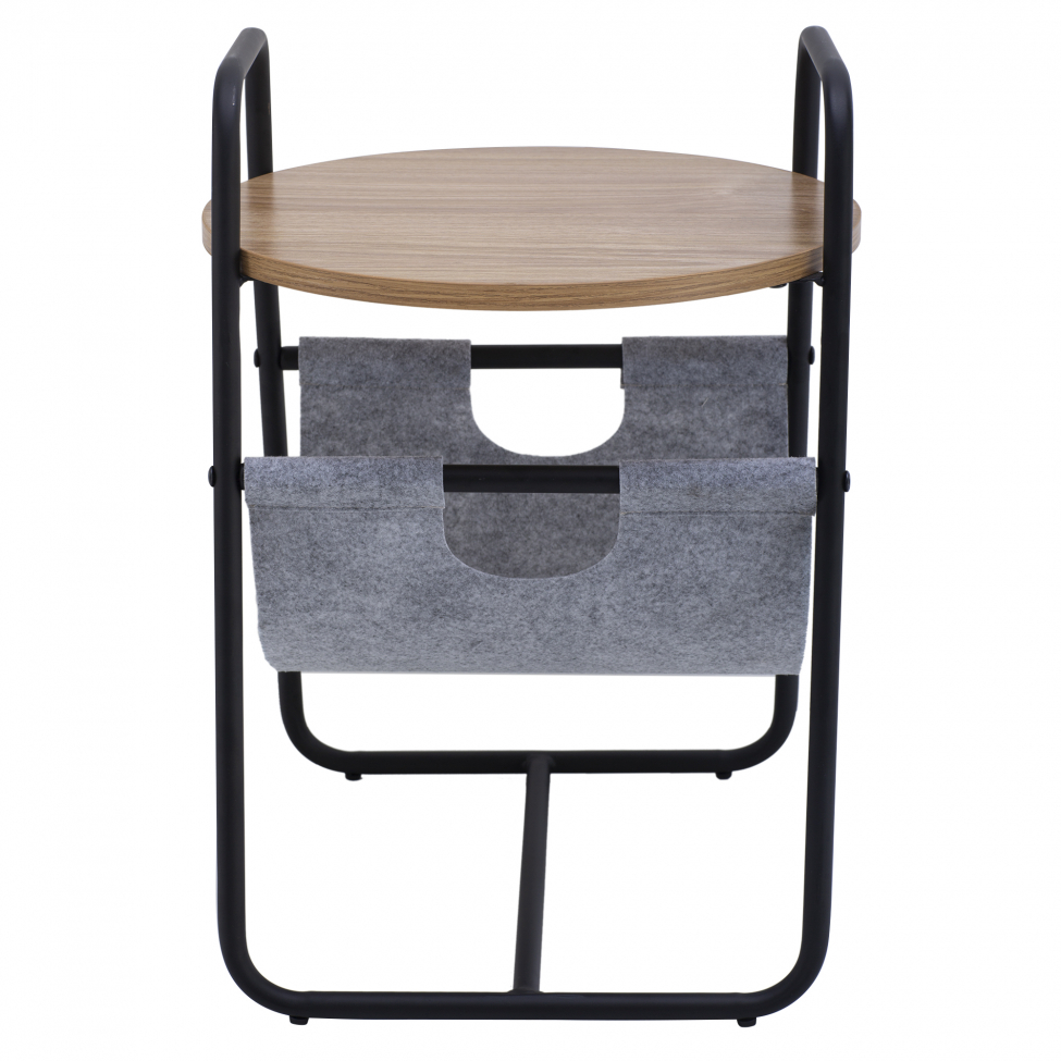 Sivupöytä 'Tidningsställ' - Musta/Puu