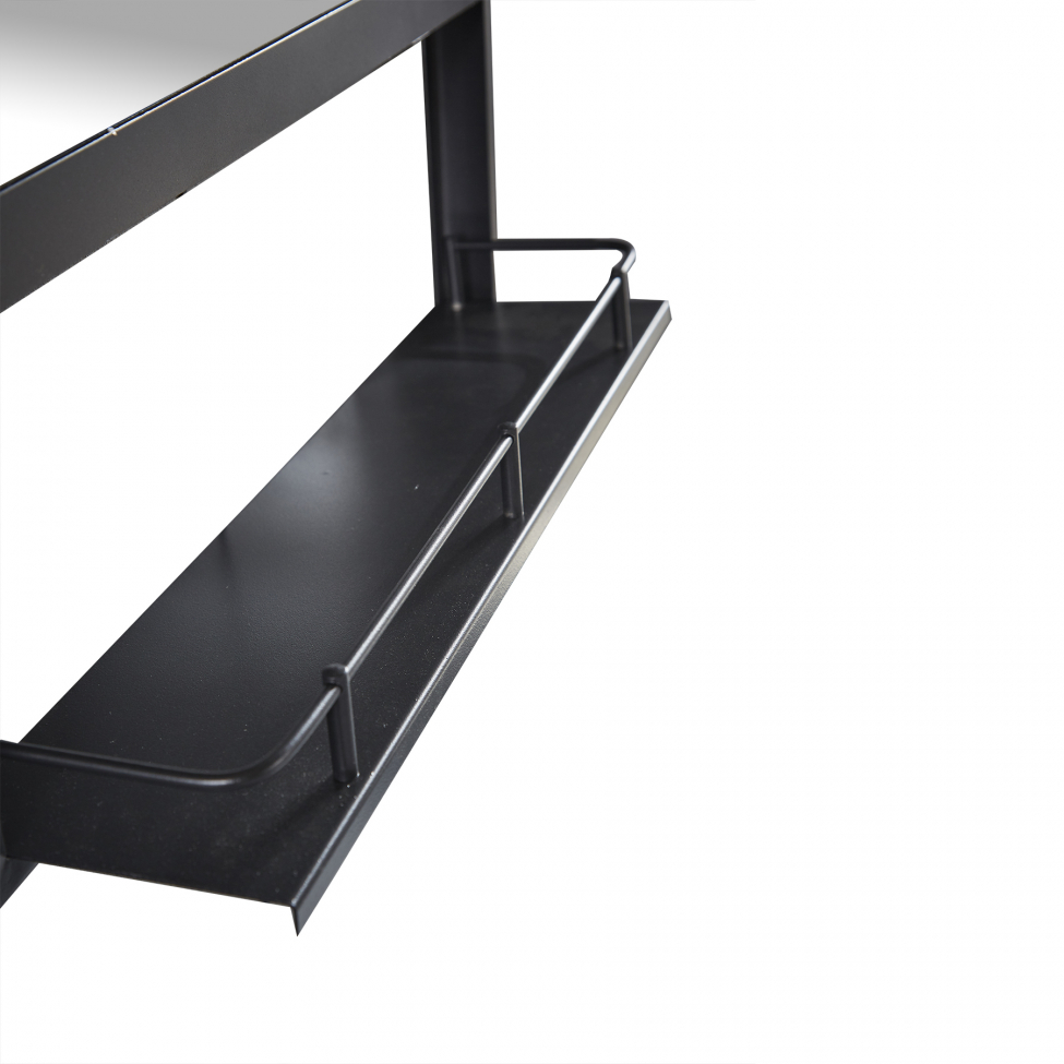 Seinäpeili hyllyllä 'Ebb' - Musta