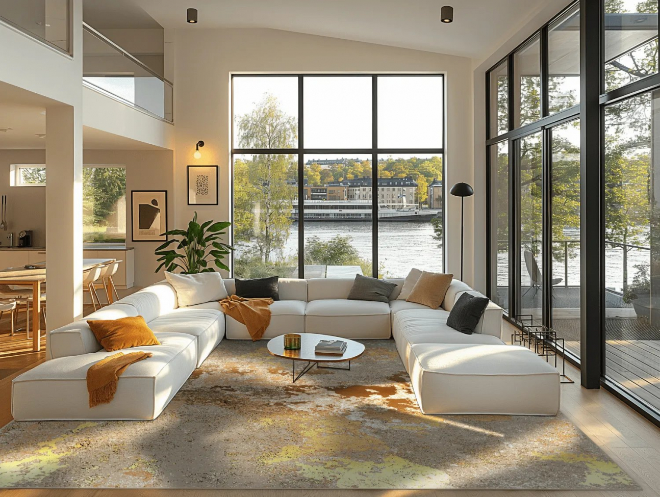 Wiltonmatto 'Elena' 240x340cm - Beige/Kulta