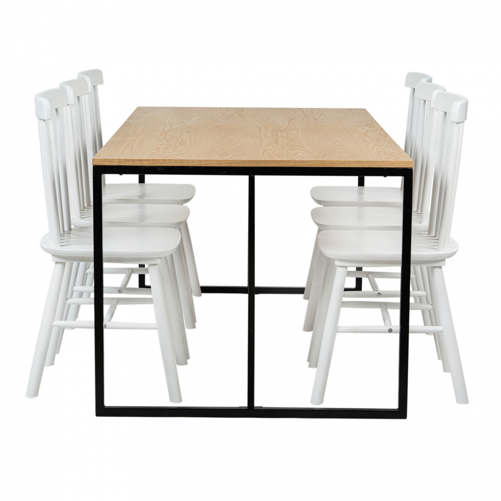 Ruokaryhmä 'Vega Elsa' - 1 Pöytä & 6 Tuolia